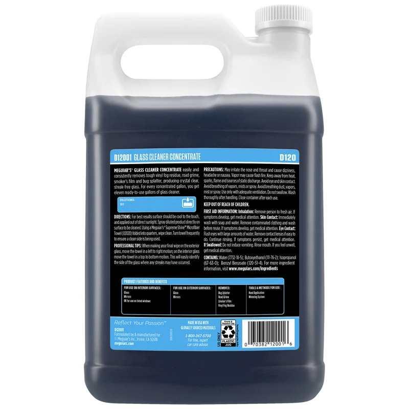 Meguiar’s Professional Glass Cleaner Concentrate D120 – 3.78 L (1 gal) - Image 5