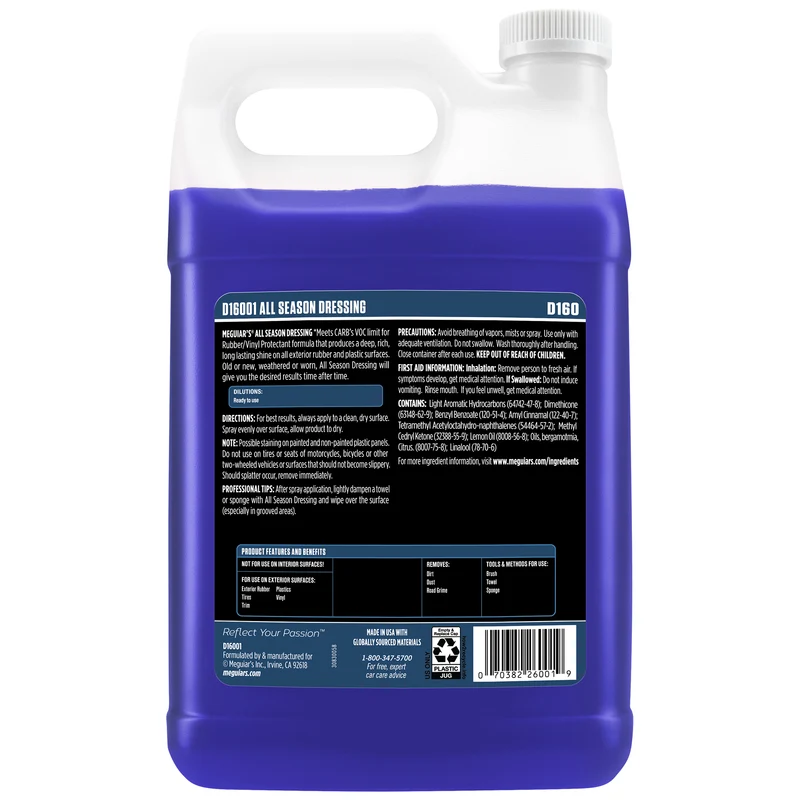 Meguiar’s Professional All Season Dressing D160 – 3.78 L (1 gal) - Image 3