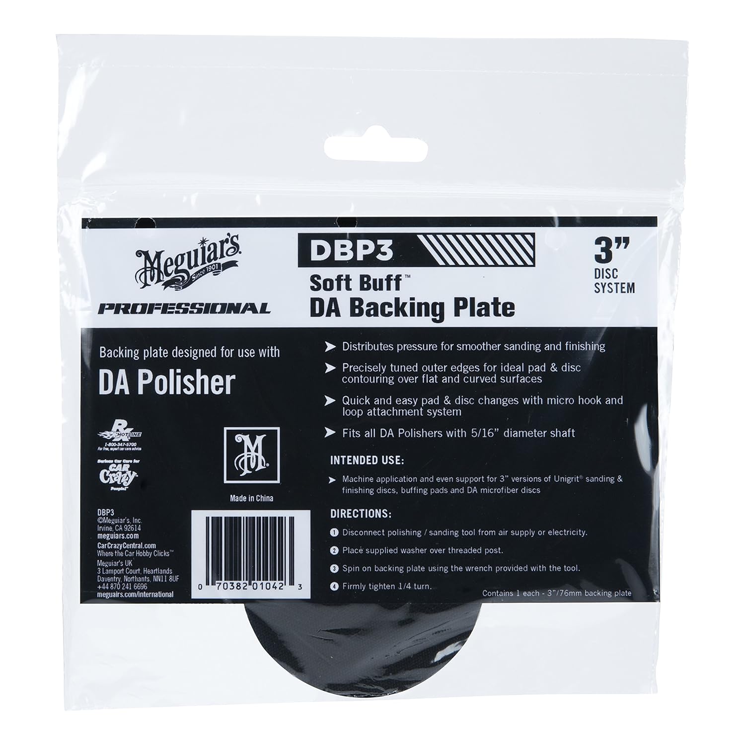 DA Backing Plate 3'' DBP3, Black - Image 4