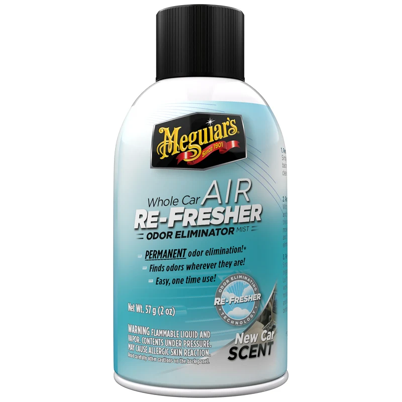 Meguiar’s Whole Car Air Re-Fresher Odor Eliminator Mist – New Car Scent – 59 ml (2 oz)