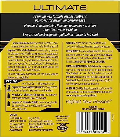 Meguiar’s Ultimate Paste Wax – 227 g (8 oz) - Image 2