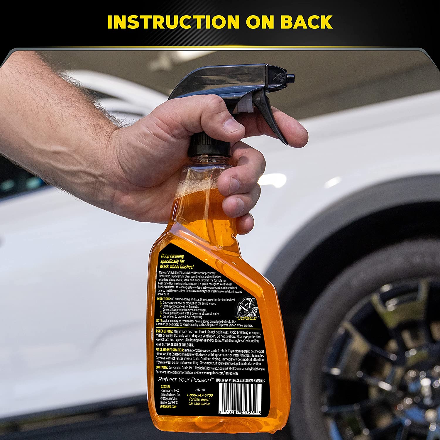 Meguiar’s Hot Rims Black Wheel Cleaner – 710 ml (24 oz) - Image 4
