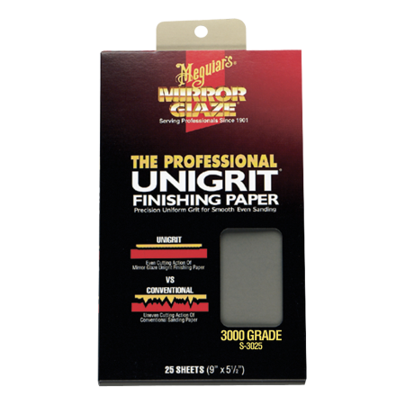 Unigrit Finishing Paper 3000 Grit, S3025 - 1 pack of 25 Sheets