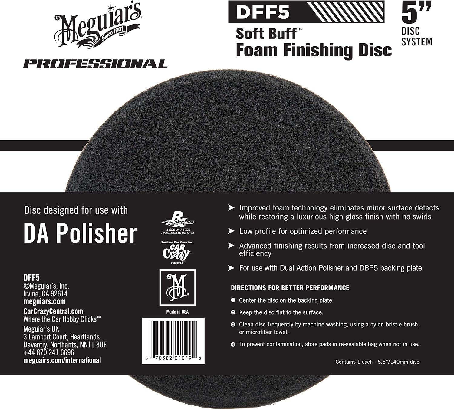 DA Foam Finishing Disk 5", DFF5- 1 Disc - Image 3